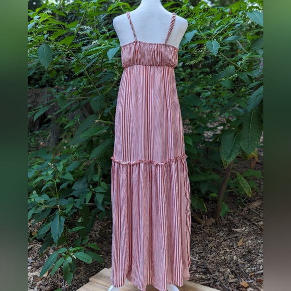 Hayden Striped Ruffle Tier Maxi Dress SZ S - Picture 8 of 12